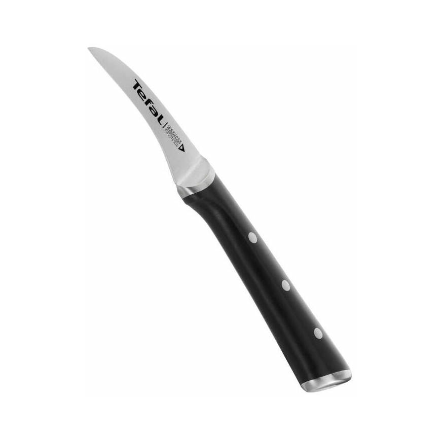 Tefal - Edelstahl-Tranchiermesser ICE FORCE 7 cm glänzendes Chrom/schwarz