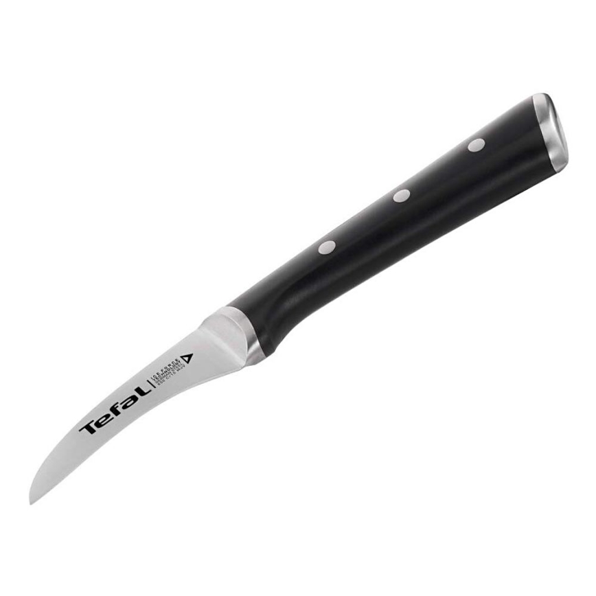 Tefal - Edelstahl-Tranchiermesser ICE FORCE 7 cm glänzendes Chrom/schwarz