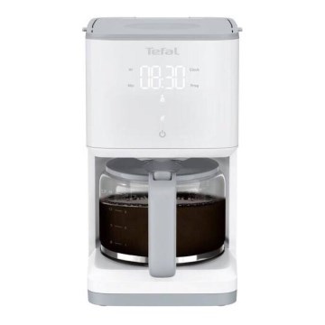 Tefal - Filterkaffeemaschine mit LCD-Display SENSE 1000W/230V weiß