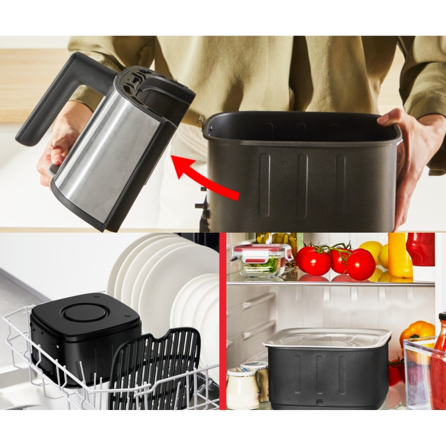 Tefal - Heißluftfritteuse 5 l EASY FRY SILENCE 10-in-1 1400-1670W/230V