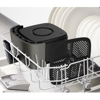 Tefal - Heißluftfritteuse 5 l EASY FRY SILENCE COAL 1400-1670W/230V