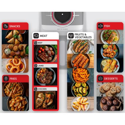 Tefal - Heißluftfritteuse 5 l EASY FRY SILENCE SMART 1400-1670W/230V