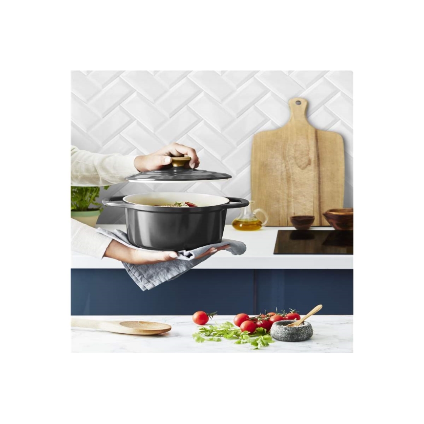 Tefal - Kasserolle mit Deckel AIR 20 cm anthrazit