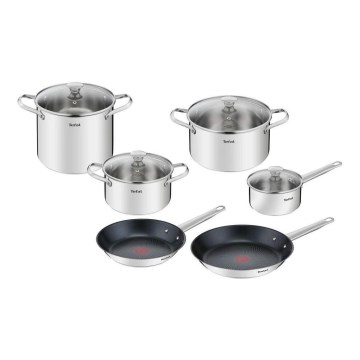 Tefal - Kochgeschirr-Set 10 Stk. COOK EAT Edelstahl