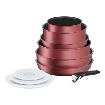 Tefal - Kochgeschirr-Set 10 Stk. INGENIO DAILY CHEF kupfern