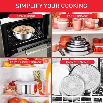 Tefal - Kochgeschirr-Set 13 Stk. INGENIO PREFERENCE ON Edelstahl