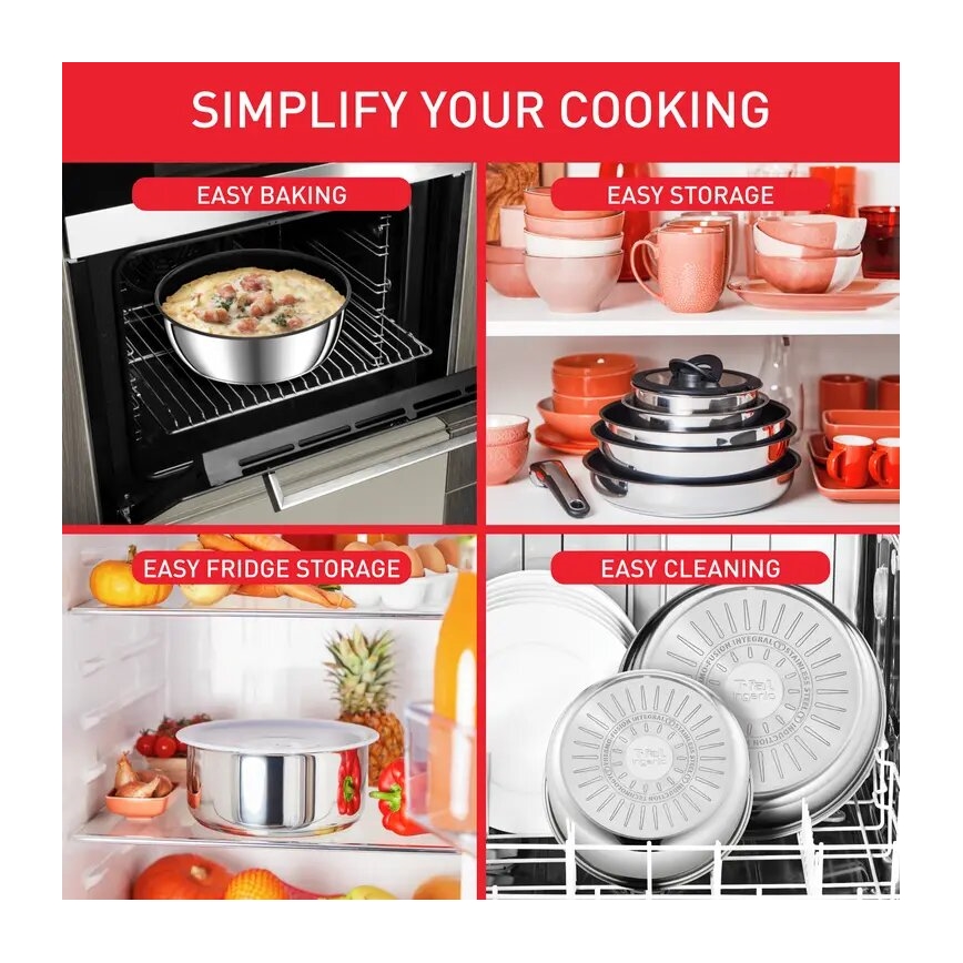 Tefal - Kochgeschirr-Set 13 Stk. INGENIO PREFERENCE ON Edelstahl