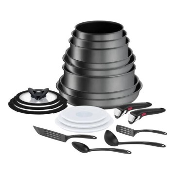 Tefal - Kochgeschirr-Set 20 Stk. INGENIO DAILY CHEF ON schwarz