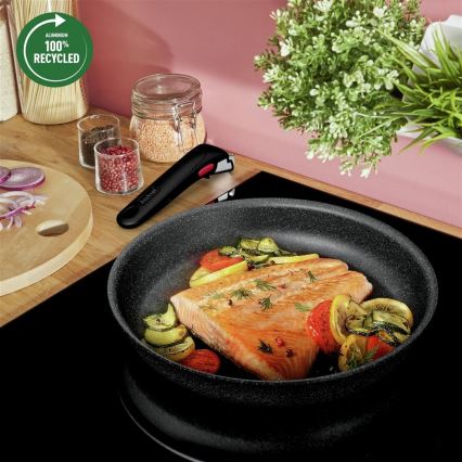 Tefal - Kochgeschirr-Set 7 Stk. INGENIO BLACK STONE