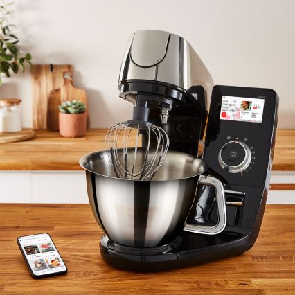 Tefal - Küchenmaschine mit integrierter Waage I-COACH TOUCH 1200W/230V Edelstahl