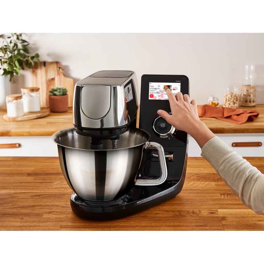 Tefal - Küchenmaschine mit integrierter Waage I-COACH TOUCH 1200W/230V Edelstahl