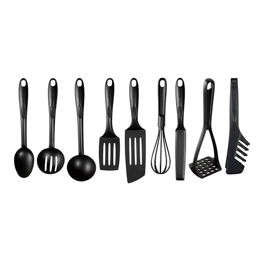 Tefal - Küchenutensilien-Set 9 Stk. BIENVENUE schwarz