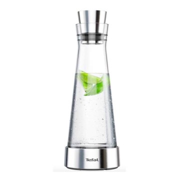Tefal - Kühlkaraffe aus Glas FLOW SLIM 1 l Edelstahl/Glas