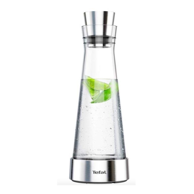 Tefal - Kühlkaraffe aus Glas FLOW SLIM 1 l Edelstahl/Glas