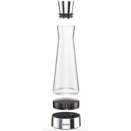 Tefal - Kühlkaraffe aus Glas FLOW SLIM 1 l Edelstahl/Glas