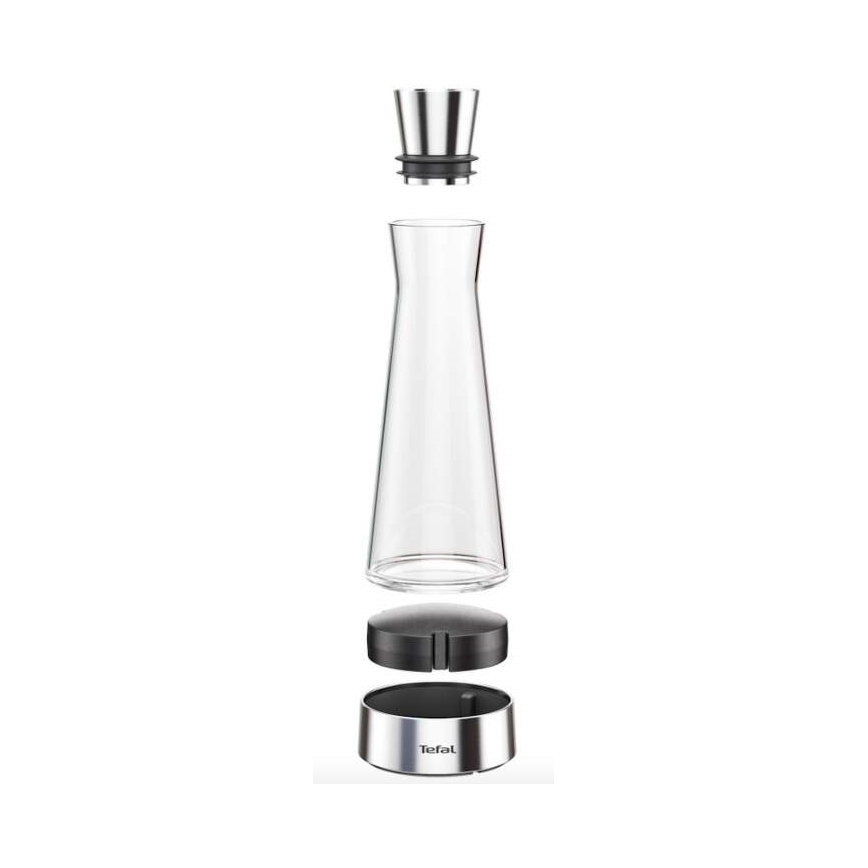 Tefal - Kühlkaraffe aus Glas FLOW SLIM 1 l Edelstahl/Glas