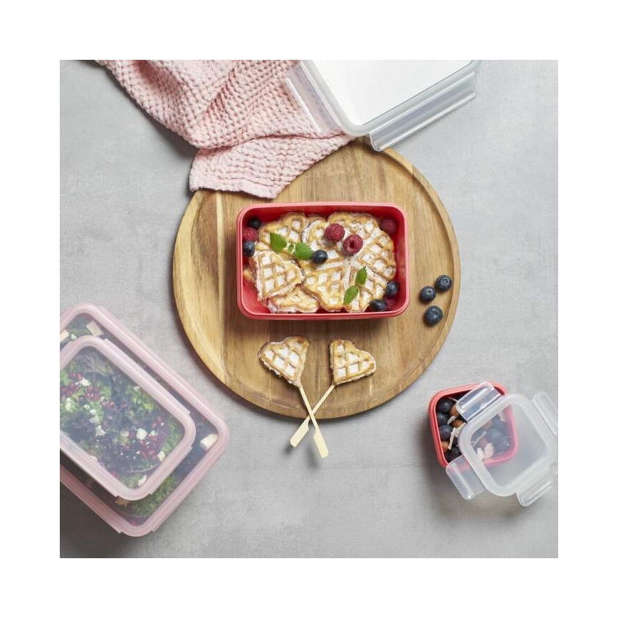 Tefal - Lebensmittelbehälter-Set 4 Stk. MSEAL COLOR rosa
