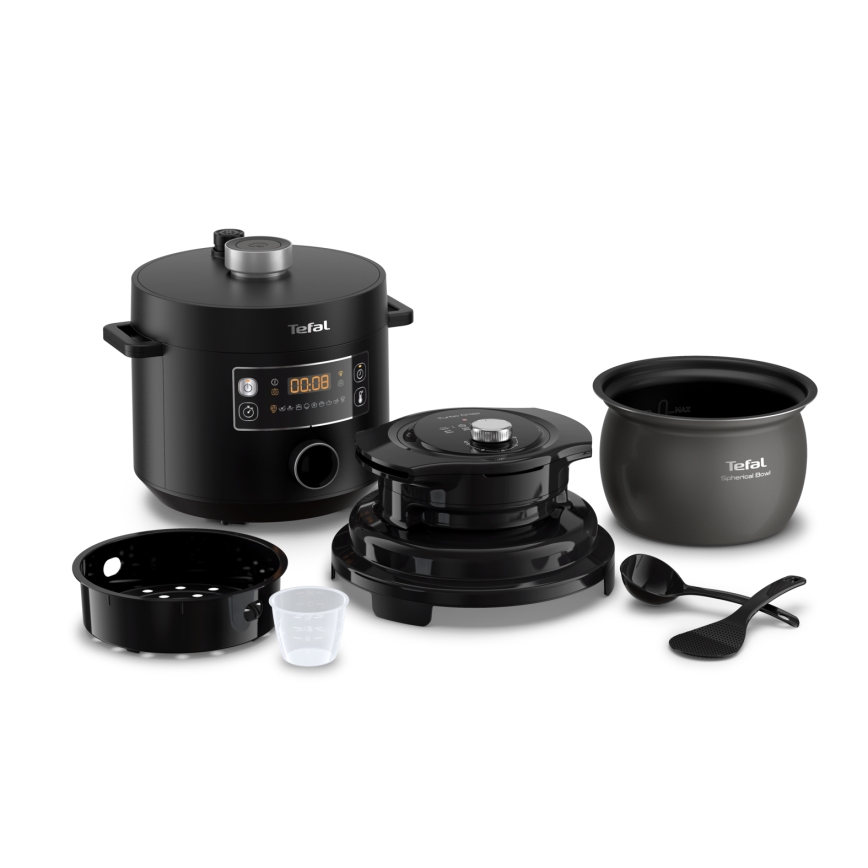Tefal - Multifunktionaler elektrischer Druckkochtopf, 7,6 l, 1200 W/230 V, schwarz