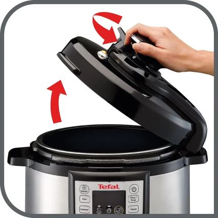 Tefal - Multifunktionaler elektrischer Schnellkochtopf ALL IN ONE POT 1100W/230V matt Chrom/Schwarz