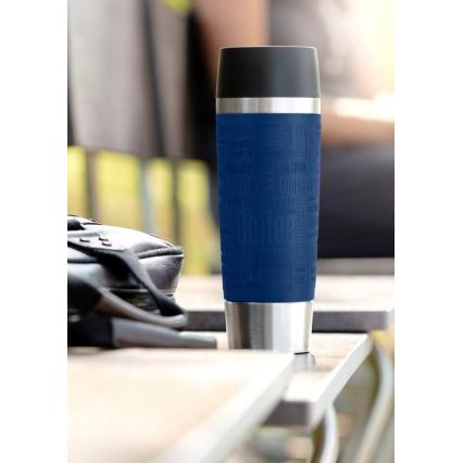 Tefal - Reisebecher 360 ml TRAVEL MUG Edelstahl/dunkelblau