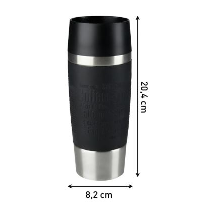 Tefal - Reisebecher 360 ml TRAVEL MUG Edelstahl/schwarz