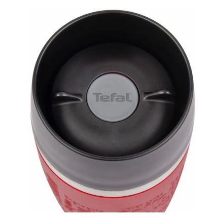 Tefal - Reisebecher 500 ml TRAVEL MUG Edelstahl/rot