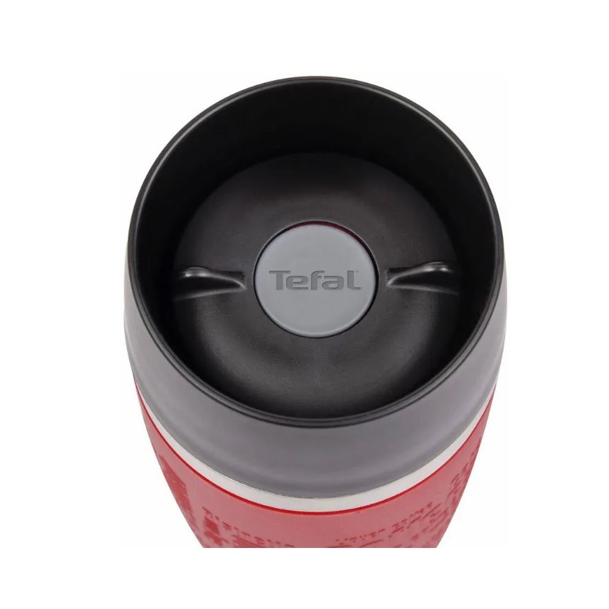 Tefal - Reisebecher 500 ml TRAVEL MUG Edelstahl/rot