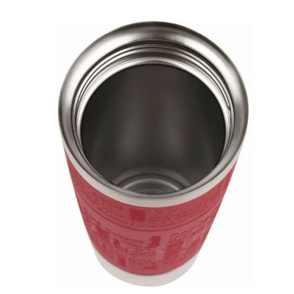 Tefal - Reisebecher 500 ml TRAVEL MUG Edelstahl/rot