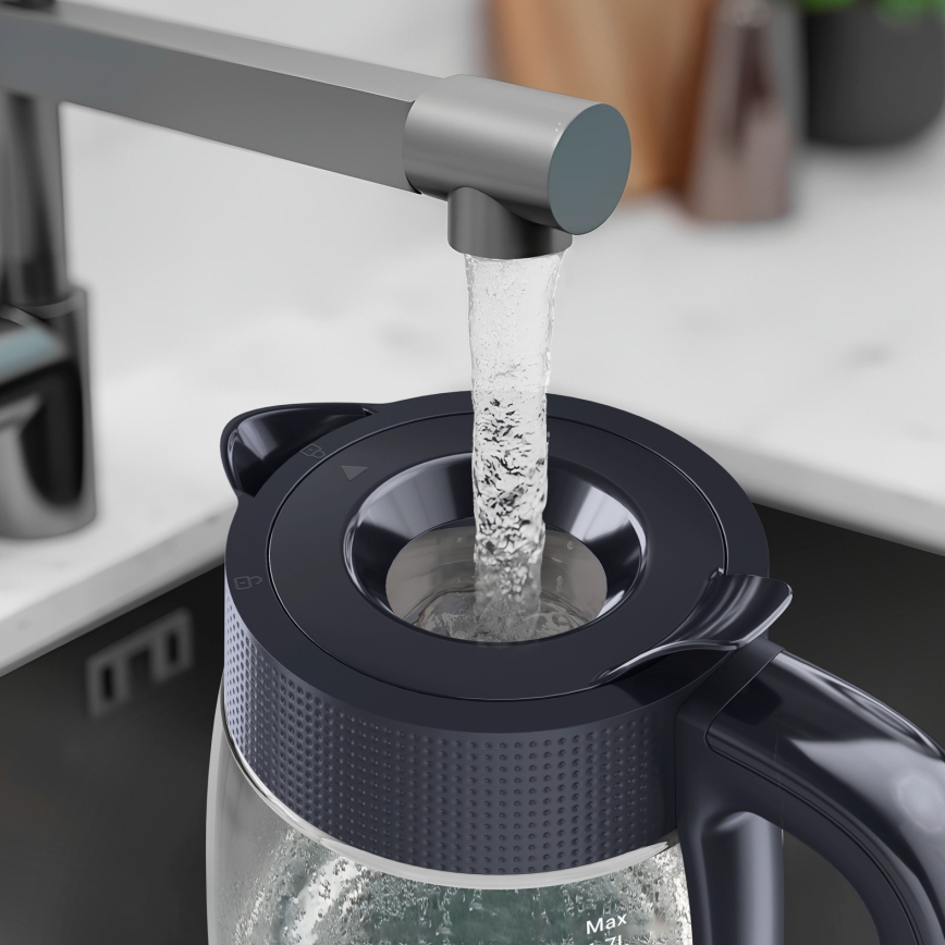 Tefal - Schnellkochender Wasserkocher MORNING GLASS 1,7 l 2000W/230V