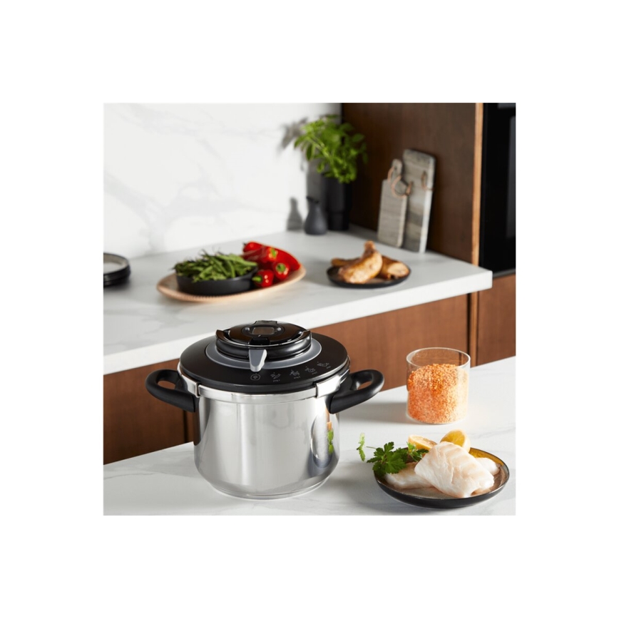 Tefal - Schnellkochtopf 4,5 l CLIPSO+ CHEF Edelstahl