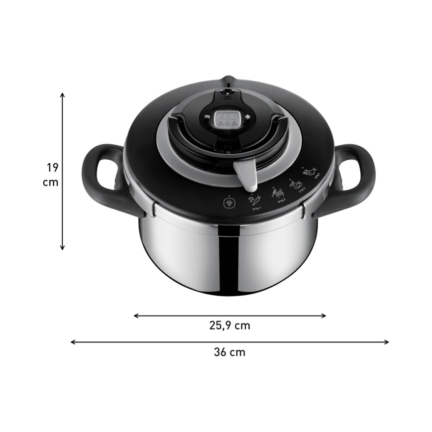 Tefal - Schnellkochtopf 4,5 l CLIPSO+ CHEF Edelstahl