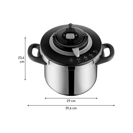 Tefal - Schnellkochtopf 8 l CLIPSO+ CHEF Edelstahl