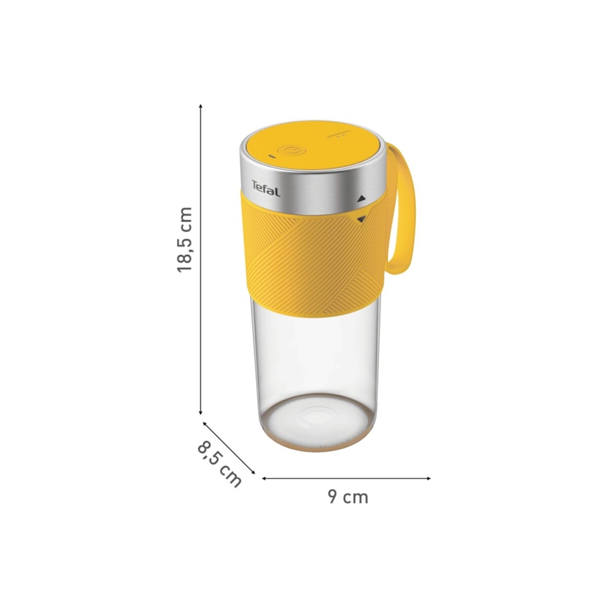 Tefal - Smoothie-Mixer BLENDFORCE 50W/5V 1200 mAh gelb