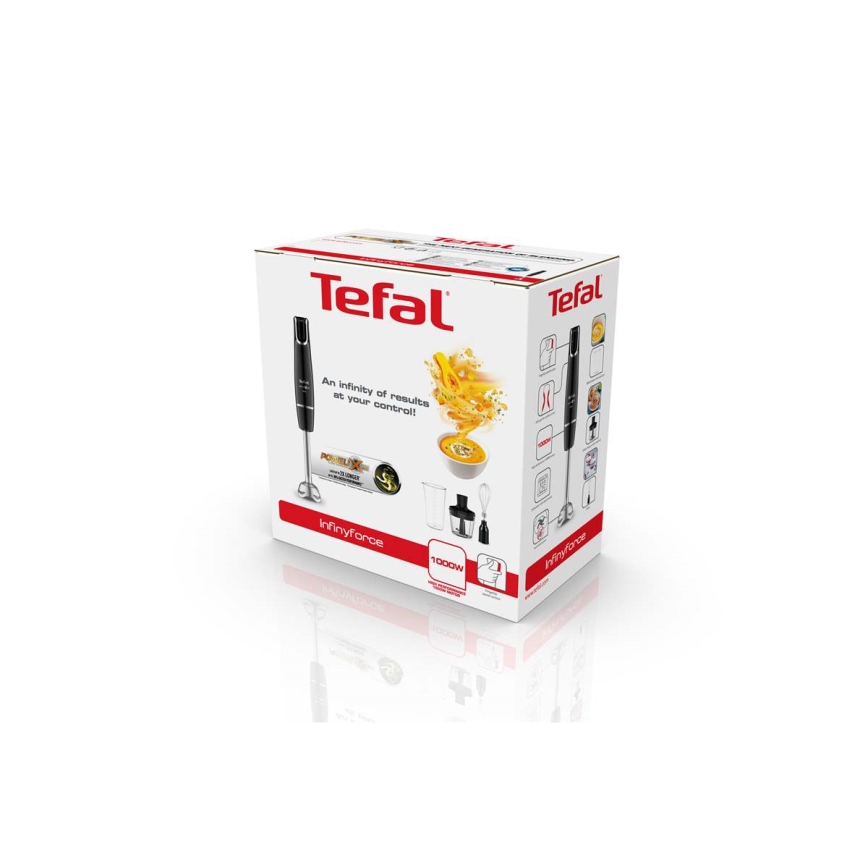 Tefal - Stabmixer INFINY FORCE V2 3in1 1000W/230V schwarz/Edelstahl