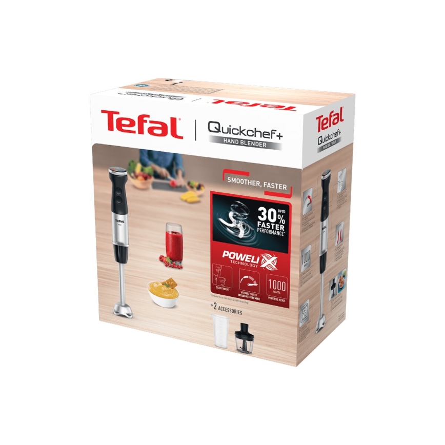 Tefal - Stabmixer QUICKCHEF 1000W/230V schwarz