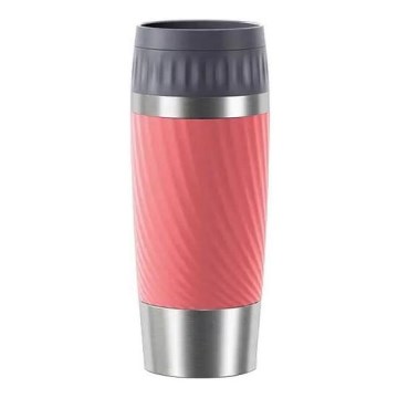 Tefal - Thermobecher 360 ml EASY TWIST MUG Edelstahl/rosa