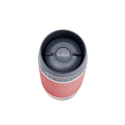 Tefal - Thermobecher 360 ml EASY TWIST MUG Edelstahl/rosa