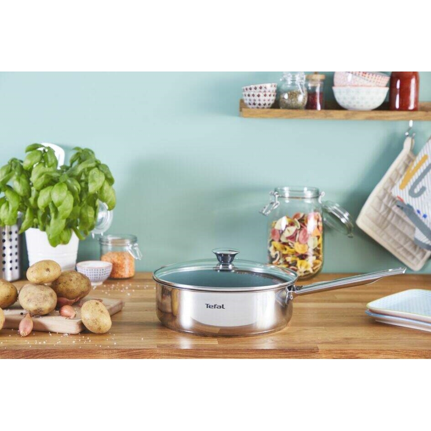Tefal - Tiefe Bratpfanne mit Deckel COOK EAT 24 cm