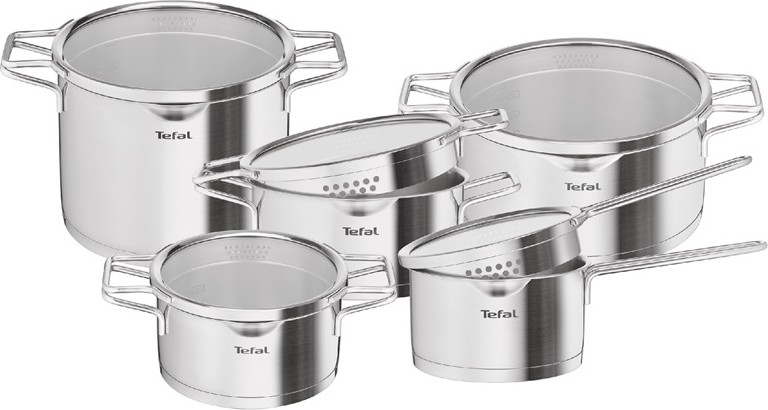 Tefal - Topfset 10-teilig NORDICA aus Edelstahl