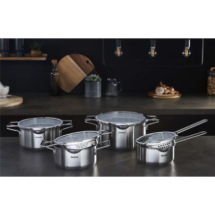 Tefal - Topfset 10-teilig NORDICA aus Edelstahl