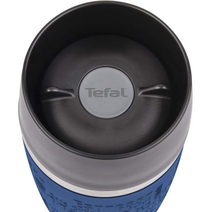 Tefal - Reisebecher 360 ml TRAVEL MUG Edelstahl/Dunkelblau