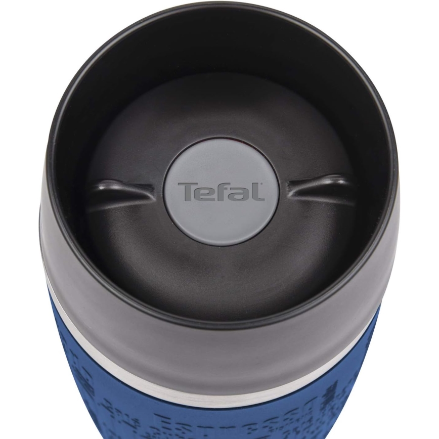 Tefal - Reisebecher 360 ml TRAVEL MUG Edelstahl/Dunkelblau
