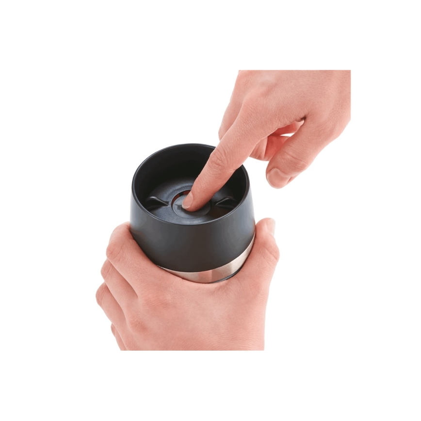 Tefal - Reisebecher 360 ml TRAVEL MUG Edelstahl/Dunkelblau