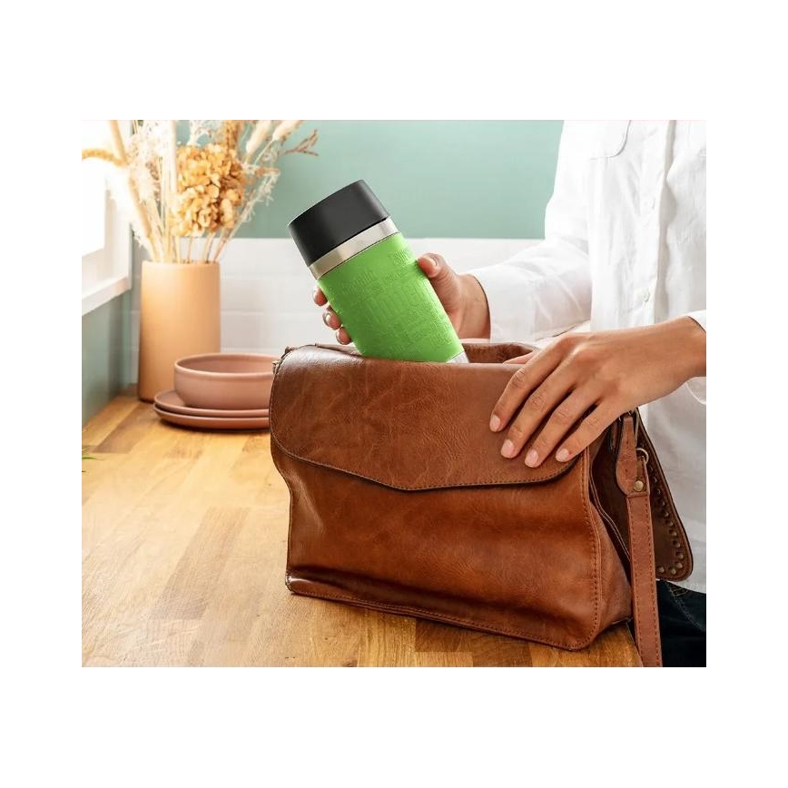 Tefal - Reisebecher 360 ml TRAVEL MUG Edelstahl/Grün