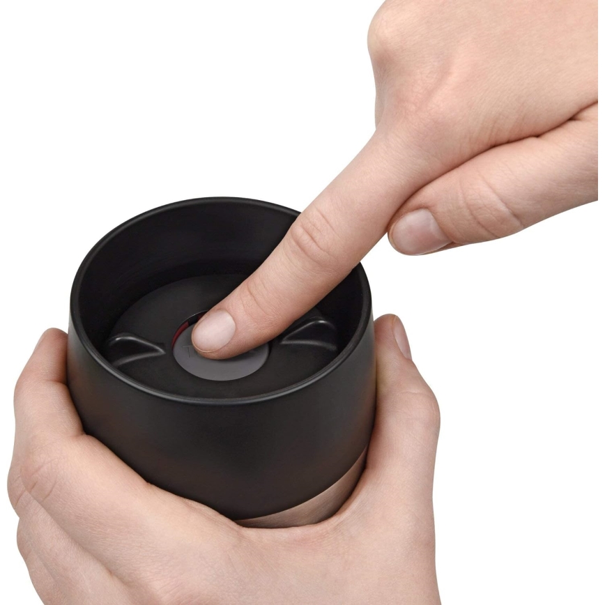 Tefal - Reisebecher 360 ml TRAVEL MUG Edelstahl/Grün