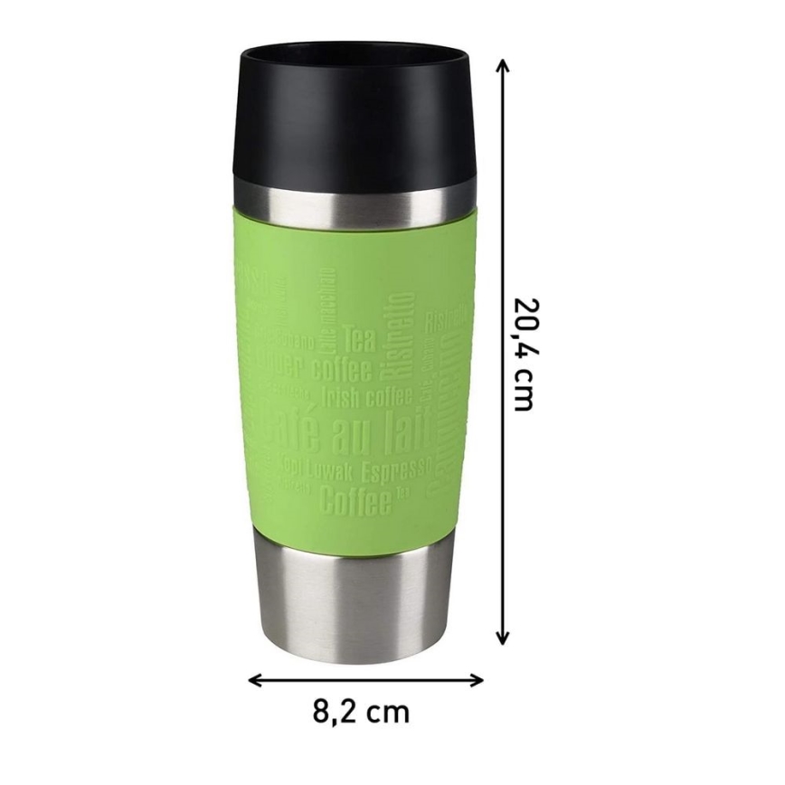 Tefal - Reisebecher 360 ml TRAVEL MUG Edelstahl/Grün
