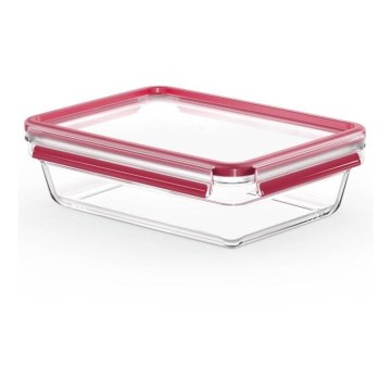 Tefal - Vorratsdose 2 l MSEAL GLASS rot/Glas