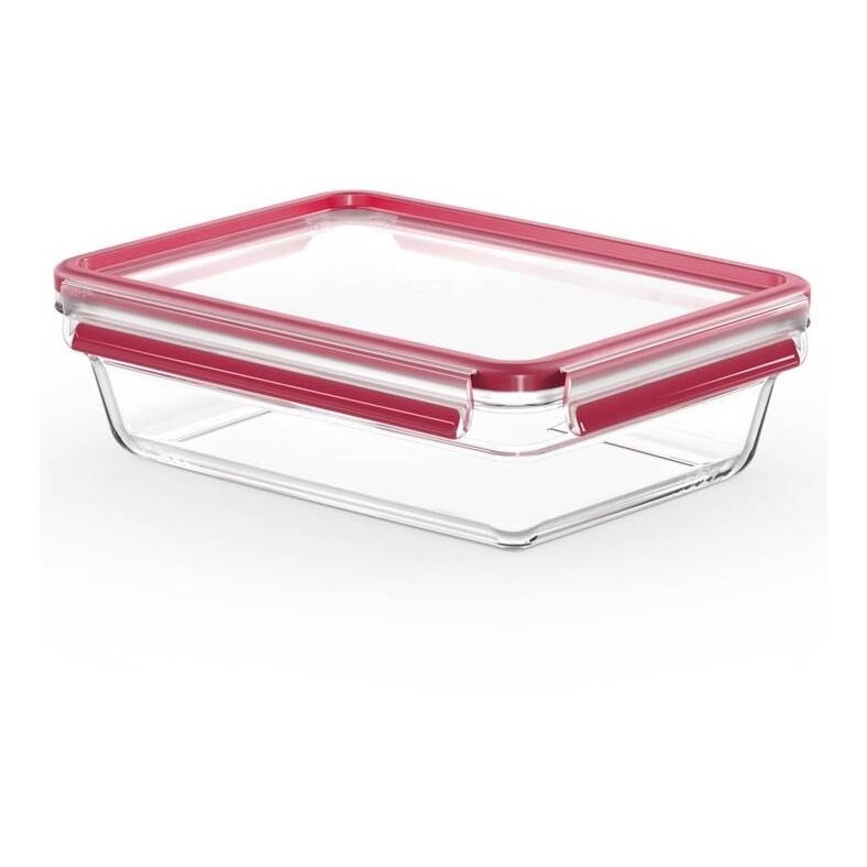 Tefal - Vorratsdose 2 l MSEAL GLASS rot/Glas
