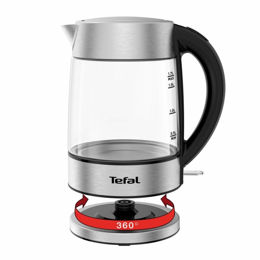 Tefal - Wasserkocher GLASS 1,7 l  2200W/230V matt Chrom