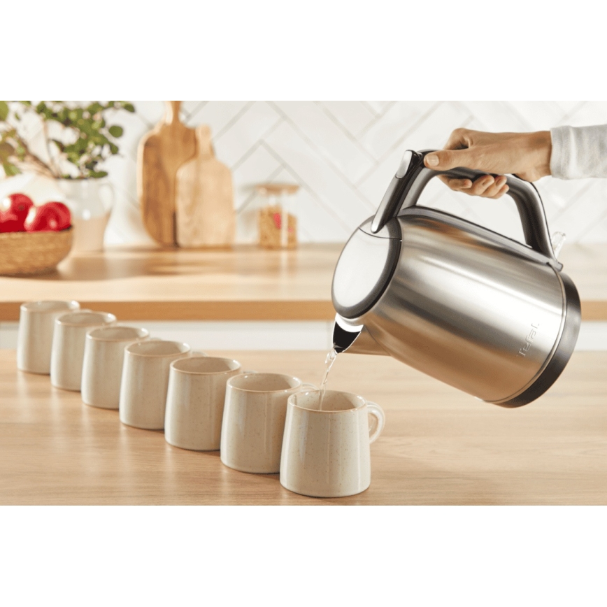 Tefal - Wasserkocher SUBITO 1,7l 2400W/230V Edelstahl/schwarz
